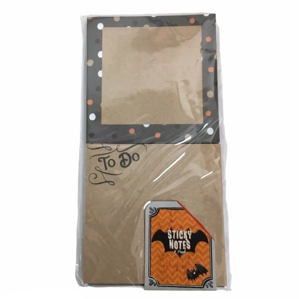 Halloween Planner Stationery Kit Set To Do List Pad Sticky Notes Kraft Paper Dot